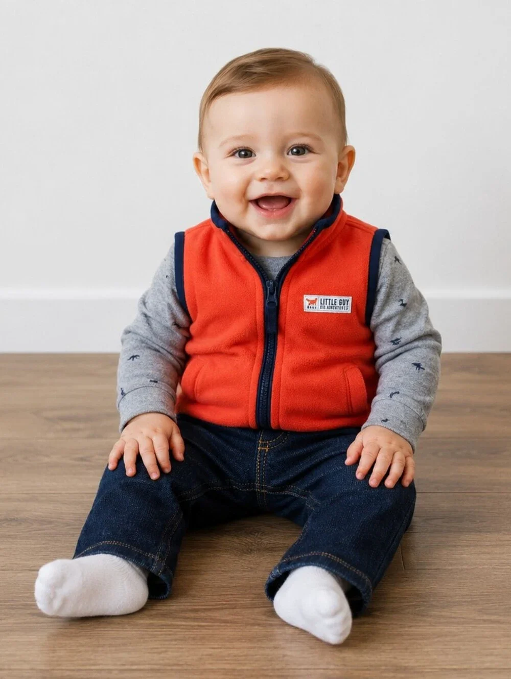 Carter's 3m Baby Boy Fleece Vest Outfit